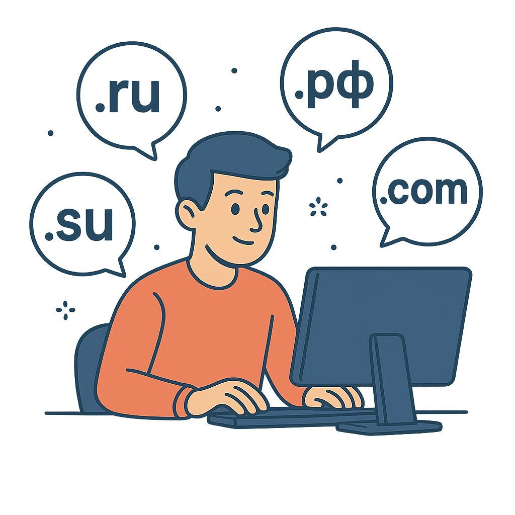 Квадратная иллюстрация для проверки доменов